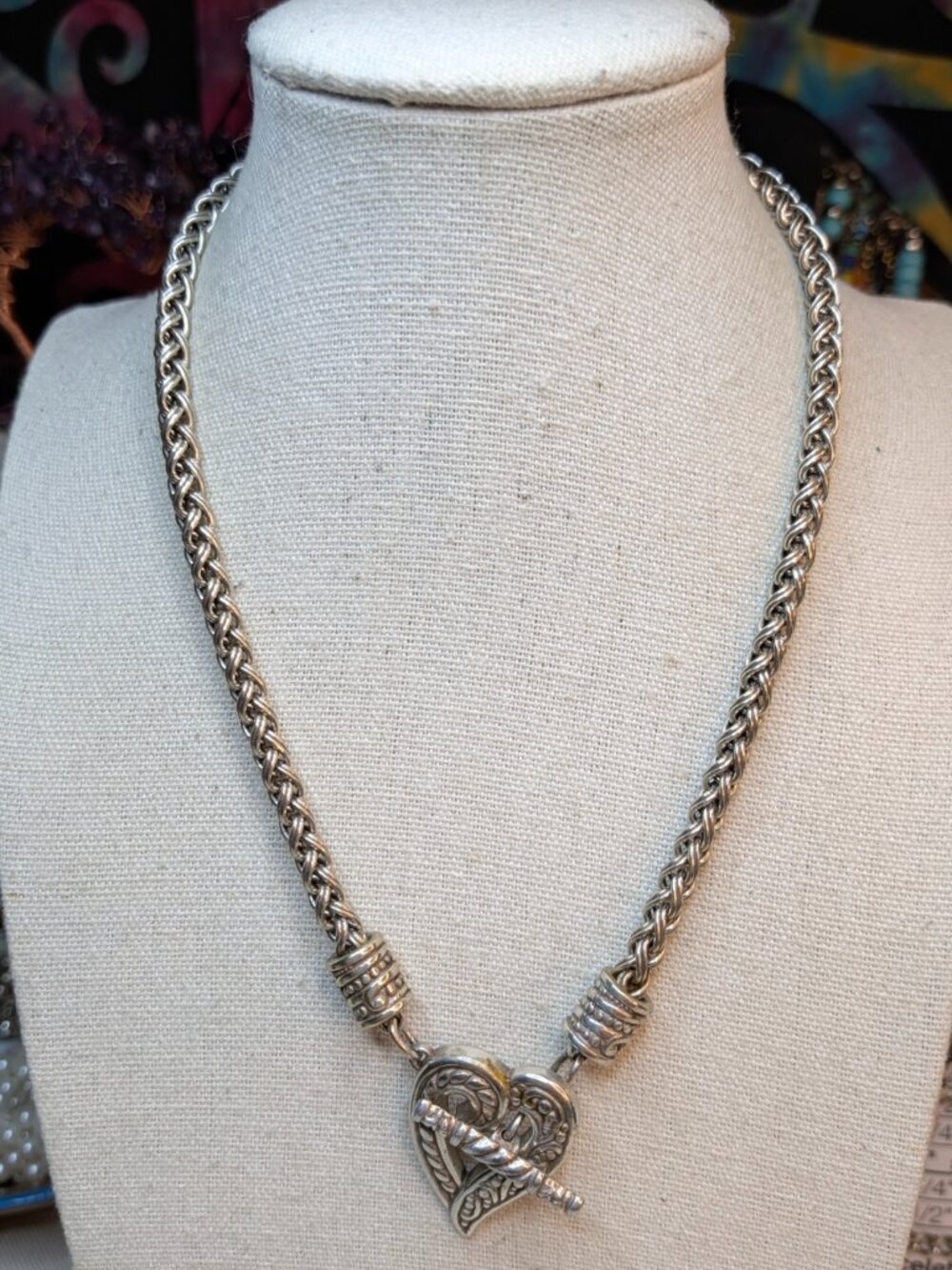 Brighton Heart Toggle Choker Necklace – 16″